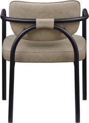 Serava Vegan Leather Upholstered Dining Chair in Taupe, Set of 2 - 77066Taupe-C