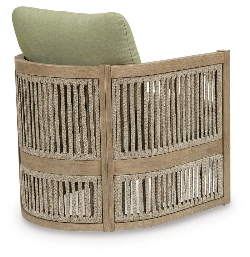 Serena Shores Beige/Green Outdoor Lounge Chair (Set of 2) - PCP604-820