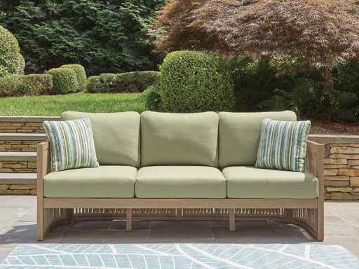 Serena Shores Beige/Green Outdoor Sofa with Cushion - PCP604-838