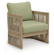Serena Shores Outdoor Sofa and Chair in Beige/Green - PKG023980