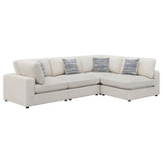 Serene 4-piece Upholstered Modular Sectional Sofa Beige - 551321-SETA