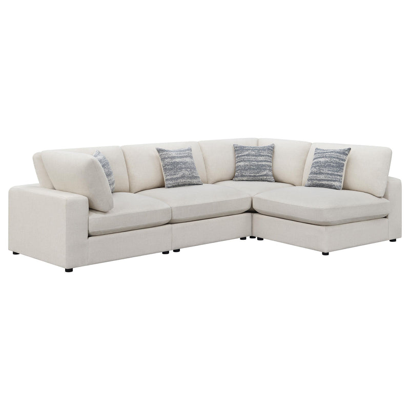 Serene 4-piece Upholstered Modular Sectional Sofa Beige - 551321-SETA