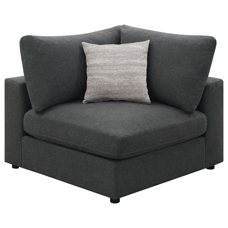 Serene 4-piece Upholstered Modular Sectional Sofa Charcoal - 551324-SETA