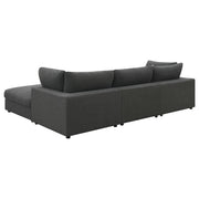 Serene 4-piece Upholstered Modular Sectional Sofa Charcoal - 551324-SETB