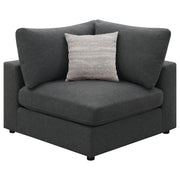 Serene 4-piece Upholstered Modular Sectional Sofa Charcoal - 551324-SETB