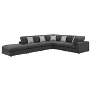 Serene 6-piece Upholstered Modular Sectional Sofa Charcoal - 551324-SET