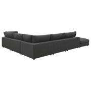 Serene 6-piece Upholstered Modular Sectional Sofa Charcoal - 551324-SET