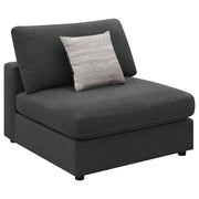 Serene 6-piece Upholstered Modular Sectional Sofa Charcoal - 551324-SET