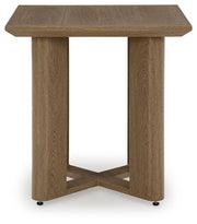Serene Bay 2 Outdoor Lounge Chairs with End Table in Dark Brown/White from Ashley - Luna Furniture