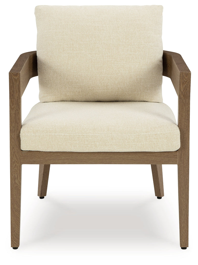 Serene Bay Outdoor Dining Table and 4 Chairs in Dark Brown from Ashley - Luna Furniture