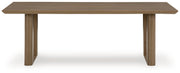 Serene Bay Outdoor Dining Table and 4 Chairs in Dark Brown from Ashley - Luna Furniture