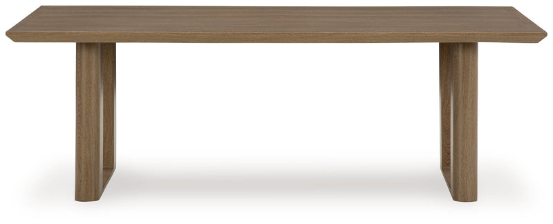 Serene Bay Outdoor Dining Table and 4 Chairs in Dark Brown from Ashley - Luna Furniture