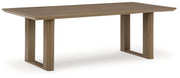 Serene Bay Outdoor Dining Table and 4 Chairs in Dark Brown from Ashley - Luna Furniture