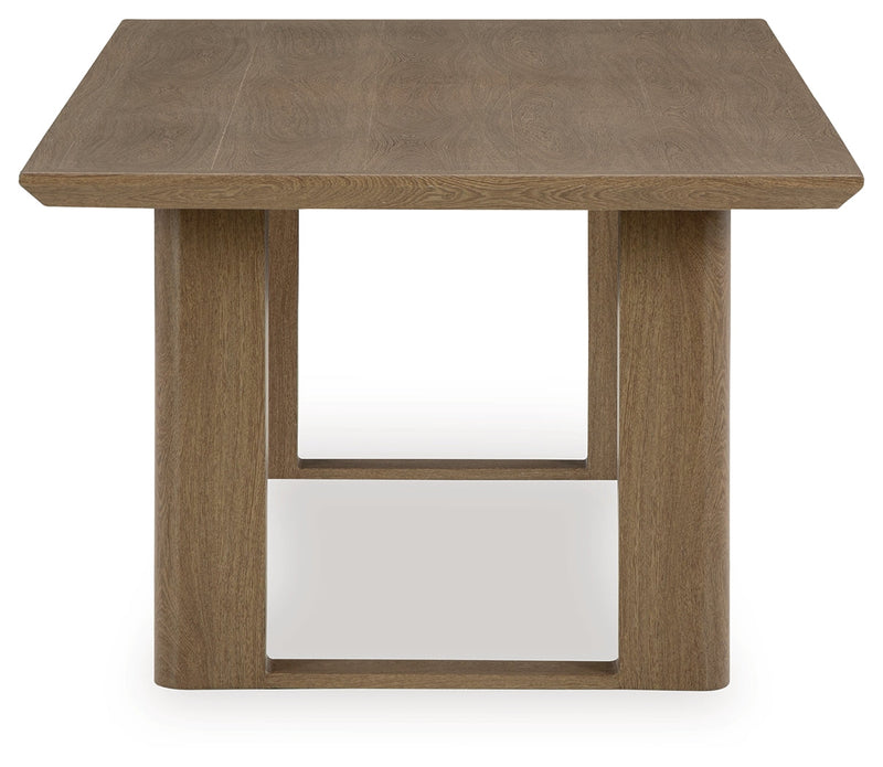 Serene Bay Outdoor Dining Table and 4 Chairs in Dark Brown from Ashley - Luna Furniture