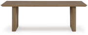 Serene Bay Outdoor Dining Table and 6 Chairs in Dark Brown - PKG021211