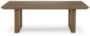 Serene Bay Outdoor Sofa and 2 Chairs with Coffee Table in Dark Brown/White from Ashley - Luna Furniture