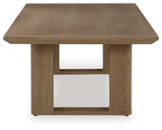 Serene Bay Outdoor Sofa and 2 Chairs with Coffee Table in Dark Brown/White from Ashley - Luna Furniture