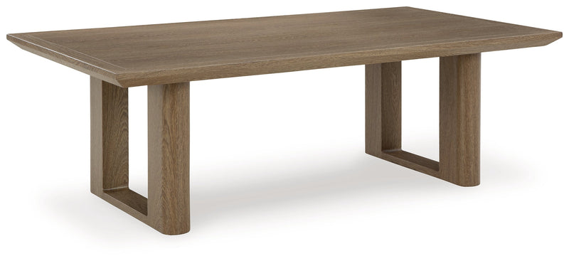 Serene Bay Outdoor Sofa and Loveseat with Coffee Table in Dark Brown/White from Ashley - Luna Furniture