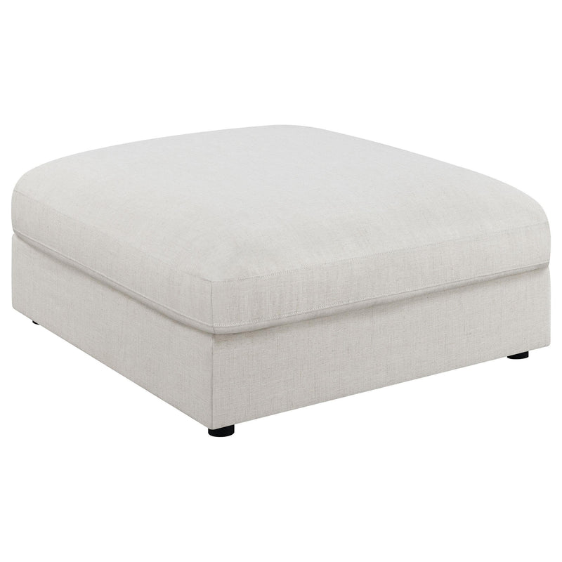 Serene Square Upholstered Ottoman Beige - 551323