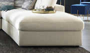 Serene Square Upholstered Ottoman Beige - 551323