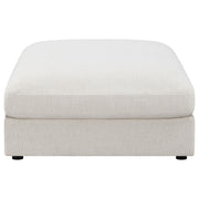 Serene Square Upholstered Ottoman Beige - 551323