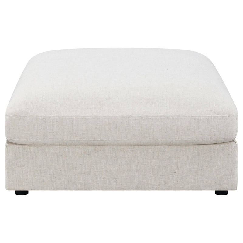Serene Square Upholstered Ottoman Beige - 551323