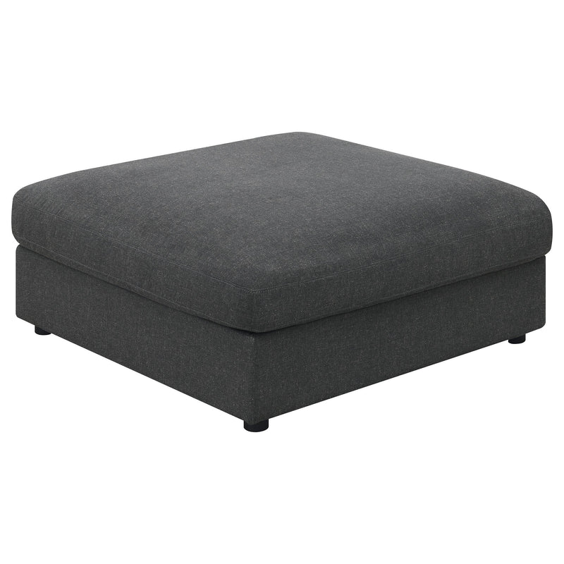Serene Square Upholstered Ottoman Charcoal - 551326