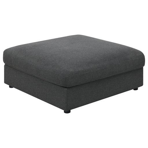 Serene Square Upholstered Ottoman Charcoal - 551326
