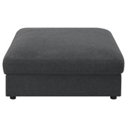 Serene Square Upholstered Ottoman Charcoal - 551326
