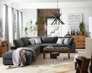 Serene Square Upholstered Ottoman Charcoal - 551326