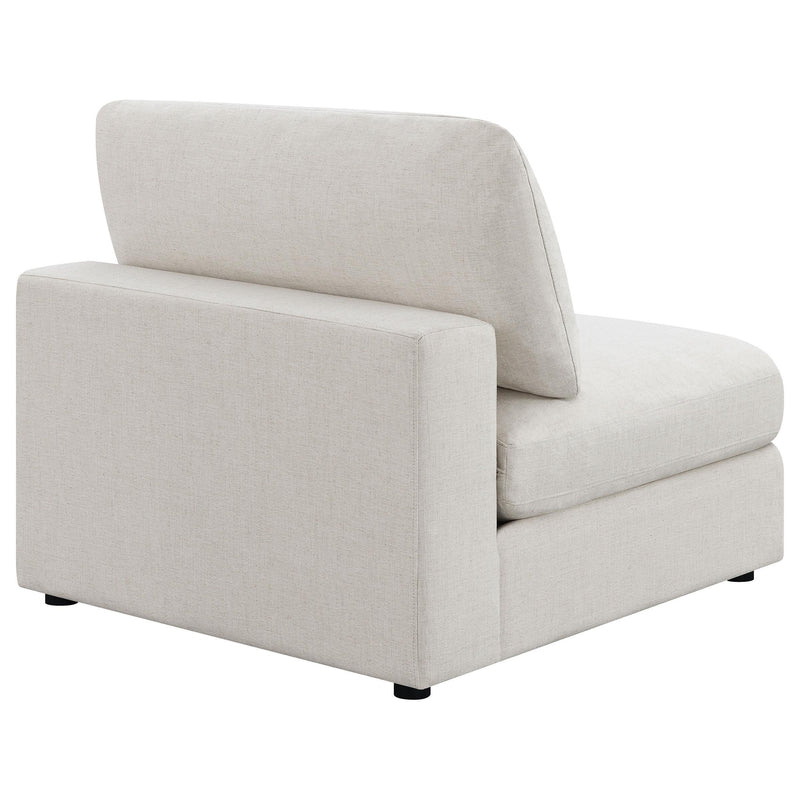 Serene Upholstered Armless Chair Beige - 551321