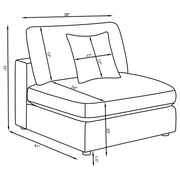 Serene Upholstered Armless Chair Charcoal - 551324