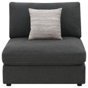Serene Upholstered Armless Chair Charcoal - 551324