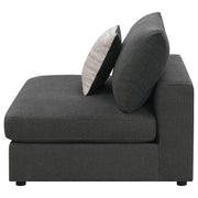 Serene Upholstered Armless Chair Charcoal - 551324