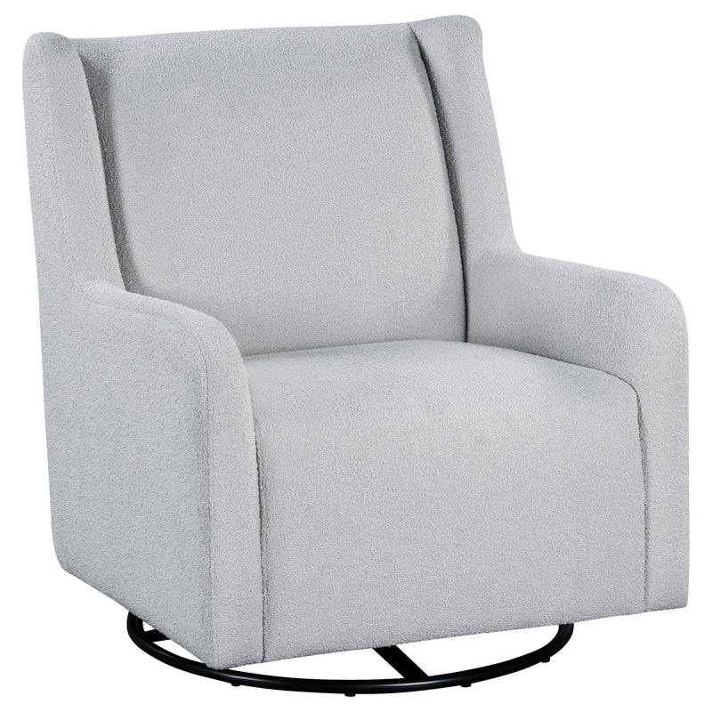 Serra Boucle Upholstered Swivel Glider Dove Grey - 902454