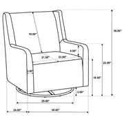 Serra Boucle Upholstered Swivel Glider Dove Grey - 902454