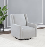 Serra Boucle Upholstered Swivel Glider Dove Grey - 902454