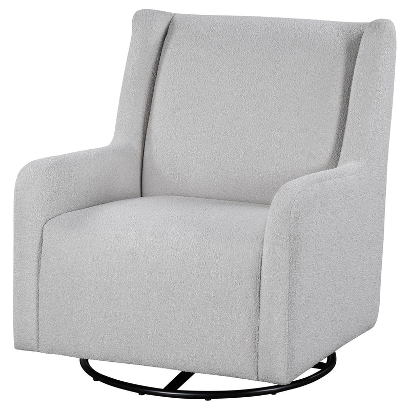 Serra Boucle Upholstered Swivel Glider Dove Grey - 902454