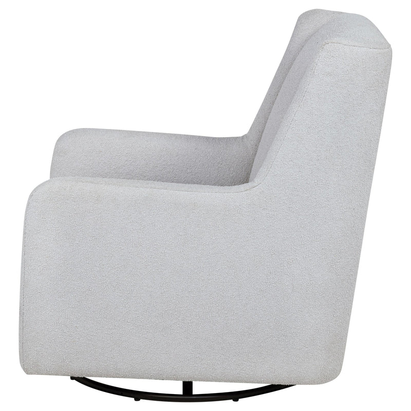 Serra Boucle Upholstered Swivel Glider Dove Grey - 902454