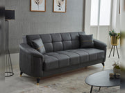 Serva 3-pieces (Sofa & Loveseat & Chair) Livingroom in Dark Grey - Beige - 200-SIM-SER-TALAS10-TALAS01-321