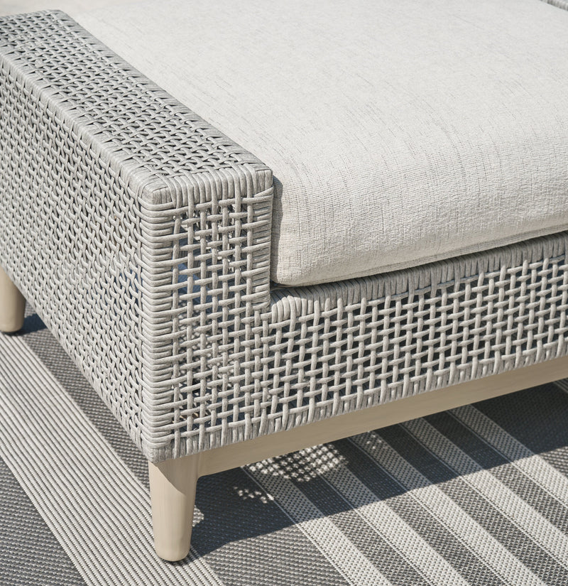 Seton Creek Outdoor Lounge Chair and Ottoman in Gray from Ashley - Luna Furniture