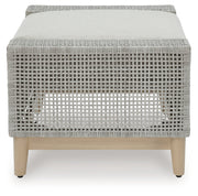Seton Creek Outdoor Lounge Chair and Ottoman in Gray from Ashley - Luna Furniture