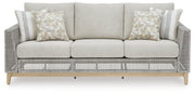 Seton Creek Outdoor Sofa and Loveseat in Gray from Ashley - Luna Furniture