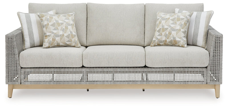Seton Creek Outdoor Sofa and Loveseat in Gray from Ashley - Luna Furniture