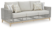 Seton Creek Outdoor Sofa and Loveseat in Gray from Ashley - Luna Furniture