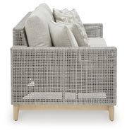 Seton Creek Outdoor Sofa and Loveseat in Gray from Ashley - Luna Furniture