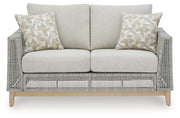 Seton Creek Outdoor Sofa and Loveseat in Gray from Ashley - Luna Furniture