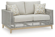 Seton Creek Outdoor Sofa and Loveseat in Gray from Ashley - Luna Furniture