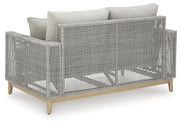Seton Creek Outdoor Sofa and Loveseat in Gray from Ashley - Luna Furniture
