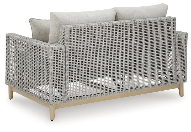 Seton Creek Outdoor Sofa and Loveseat in Gray from Ashley - Luna Furniture
